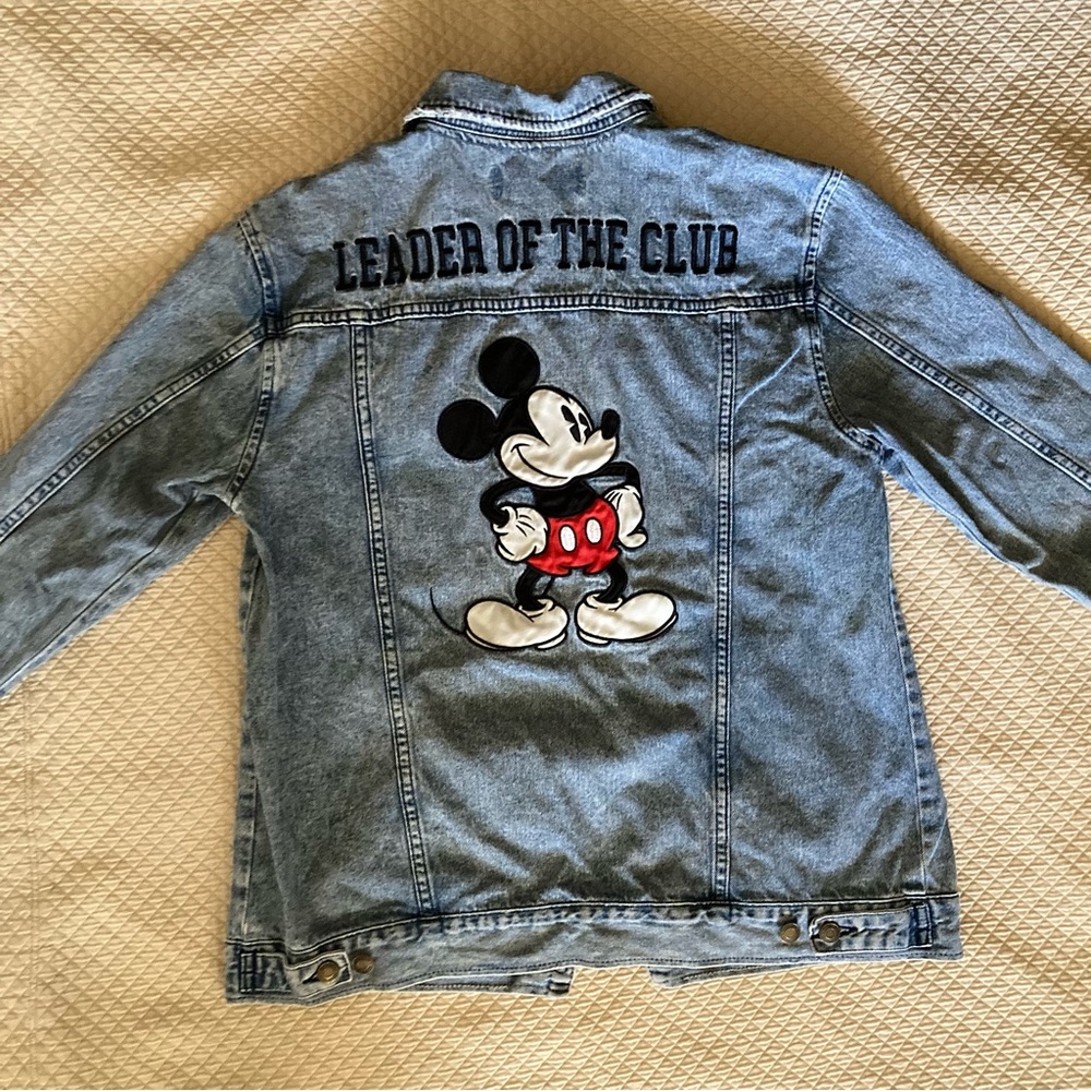 COPY - Disney Mickey Mouse oversized ‘Leader of the Club’ Denim Jacket